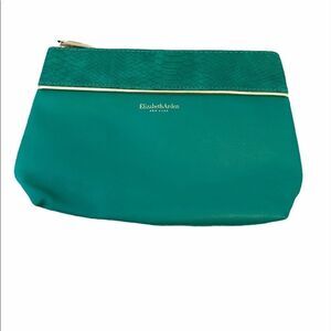 NWOT ELIZABETH ARDEN Snakeskin Trim Makeup Bag